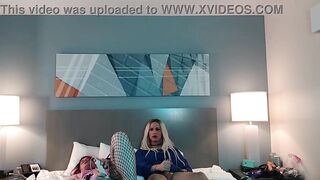 Highly Steaming Blond Femboy Masturbating Off with Red-haired Trans Doll