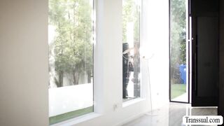 Uber-sexy Trans blond Leah Hayes butt-banged by BIG BLACK COCK