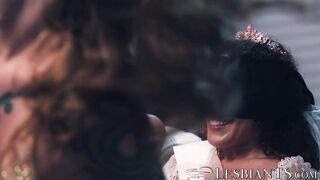 TS Zariah Aura and Gray Perrier bury every inch into Liz Revampeds pussy