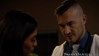Chanel Chance gets her trans holes owned by hunk fucker