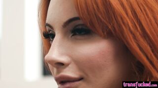 Lilly Bell photoshoot with nude tranny bride Ariel Demure turns into sex