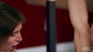 TRANS ANGELS - Smoking Super-hot Korra Del Rio Showcases Off Her Gymnast Abilities Before Getting Perspiring With Her Coach