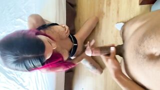Redhair Ebony take it deep