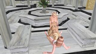 3 DIMENSIONAL T-girl Threeway Part 1: Hermaphroditism Hooks Up with 2 Fantastic Broads for Torrid Animated Manga porn Unclothe & Striptease Penetrate Taunt