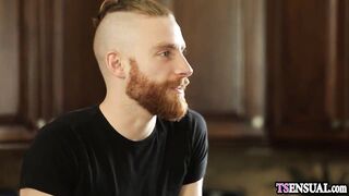Slim t-girls rock hard pipe assfucking penetrated a mischievous spy stud