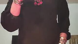 Huge-boobed Sissy Jizzing