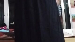 Indian Queer Crossdresser Gaurisissy rock-hard hard-core orgy in black