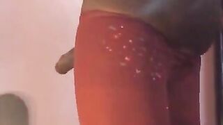 Black Femme Crossdresser in Undies