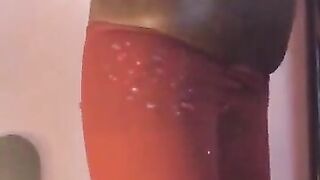 Black Femme Crossdresser in Undies