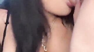 Huge-chested TGirl Does Make Him Jizm