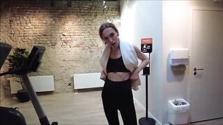 German trans dame inseminates Lina Mila in the gym