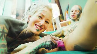 Inked Trans Lady All girl Have fun Muff Munching and Fucktoy