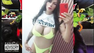 Latin transgirl with good-sized orbs