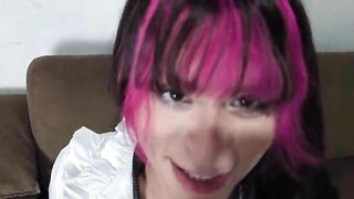 I torned open the tiny bum of that sugary-sweet tiny white trans gal.