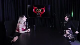 The lewdness in Miyuki Mika and Yumi Trap's conversation with Baby Fire on Porno Cast Brazil - Part trio (Witness on: Sheer/Crimson)