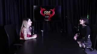 The lewdness in Miyuki Mika and Yumi Trap's conversation with Baby Fire on Porno Cast Brazil - Part trio (Witness on: Sheer/Crimson)