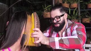 My kinky trans neighbor witnessed me pissing and I made her eat my footwear and my piss-glazed rod, then I gobbled her fuckbox - Total story on Crimson - EVEZZINI