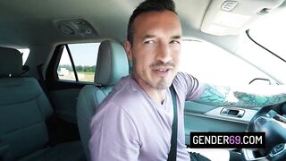Trans Hitchhiker Thanks Her Driver With Bj Then Takes His Spear Deep Inwards