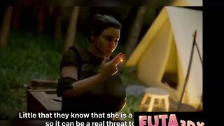 FUTA3DX - Big-boobed COUGAR Soldier Found & Penetrated By Hermaphroditism Elves at Campground
