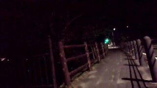 Uncovering oneself on the sidewalk and fapping in front of others