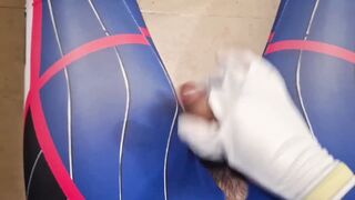 Immense Bone Ladyboy in Dva Costume play and rosy G-string Milking Off and Money-shot after Buttfuck Onanism with Giant Faux-cock and Bum Speculum