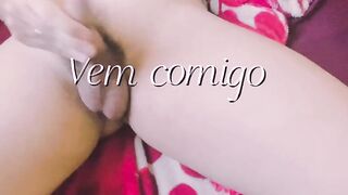 Transvestite call girl drains while massaging her highly saucy tiny backside (trailer)