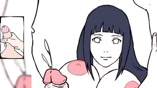 Adult Hinata lounging bare with ginormous globes and thick dinky (Adult Parody of Naruto) Hermaphroditism Drawing Process ten Min Edging Contest