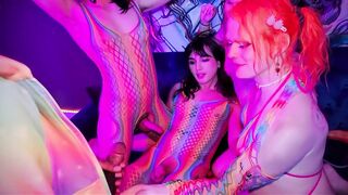four Thirsty Trans Longing BIG BLACK COCK