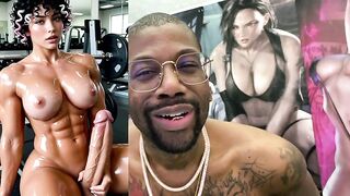 Sweat-soaked Buff Culo Beef Cake Transgender Lady Jacking Off And Spunking All over Herself At The Gym, AI Generated