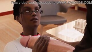 Common (("Nurse Lab Test")) Nurse Black Porks TrannyGirl Multiracial Cartoon THREE DIMENSIONAL [AIGenerated]