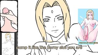 Tsunade Hermaphroditism Taunting Pecker and Culo Close Up - Ensue My Jerk Off Instructions and Jizz Rigid in Exactly ten Mins