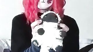 AnyaNoihara #1 - Meet Anya the she-male and her plush plaything