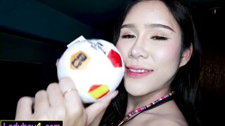 World Cup celebration with Asian ladyboy teen fucking her anal