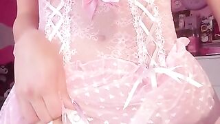 Sissy Spanks Her Tiny Pouch While In Innocence
