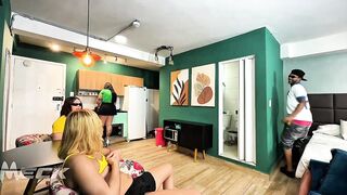 2 breezies enjoy dangerous fuckfest and take turns throating my manhood sans my wifey eyeing anything... (TOTAL VID ON CRIMSON)