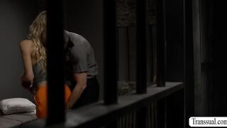 Fresh TRANSSEXUAL inmate anal invasion banged by crazy warden