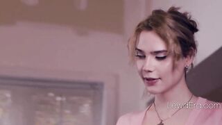 Femboy Stands Over Mechanic For An Upskirt Surprise He Likes
