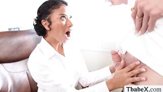 Ebony office staff romped by thin TRANSSEXUAL manager