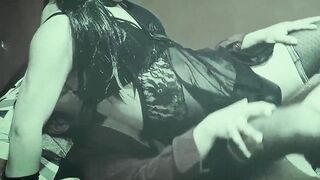 Flagellating a closed-door transvestite who wants to be boned