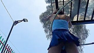 Lil hoe in the park demonstrating her undies. Do you want to have fun?