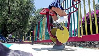 Lil hoe in the park demonstrating her undies. Do you want to have fun?