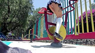 Lil hoe in the park demonstrating her undies. Do you want to have fun?