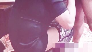 Making a passive crossdresser squeal in couch