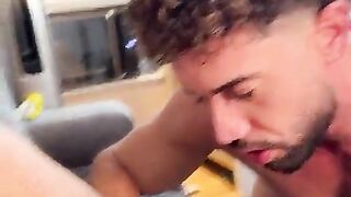 STUDS WITH FUCKBOX MAKING OUT IN THE LIVING GUEST ROOM