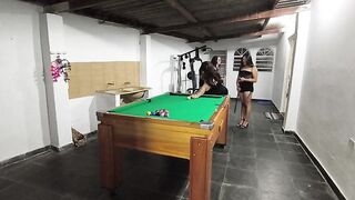 Work fucking partners hook up and determine to have fun a game together.