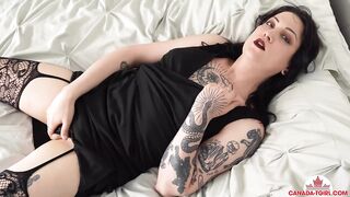 CANADA-TGIRL Apartment Allurement with Trans Hotty in Black Sundress
