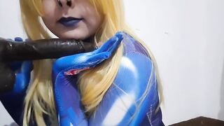 Adorable Trans Samus with SADISM & MASOCHISM Nosehook providing a Grubby Blow-job to BIG BLACK COCK Fuck stick, Deep-throat, Facial cumshot Pound and Tonguing Seed