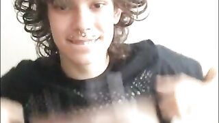 Adorable She-male Blows a load