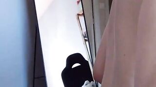 spectacular t-damsel Melody peels off, greases her assets, and plays with her cock-squeezing fuck-hole