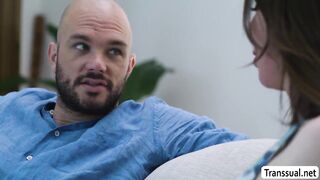 Tempting Tgirl Gracie Jane booty-fucked by her pal